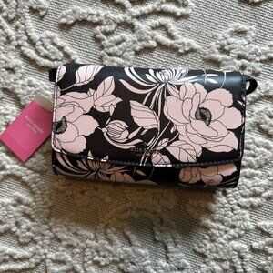 Kate Spade Gardenia Floral Print Addison Clutch Crossbody